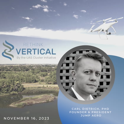 Rethink Vertical by the UAS Cluster Initiative - November 16, 2023 – Carl Dietrich, PhD (Jump Aero)